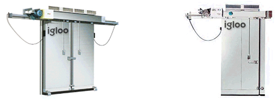 Motor sliding double/single insulated door